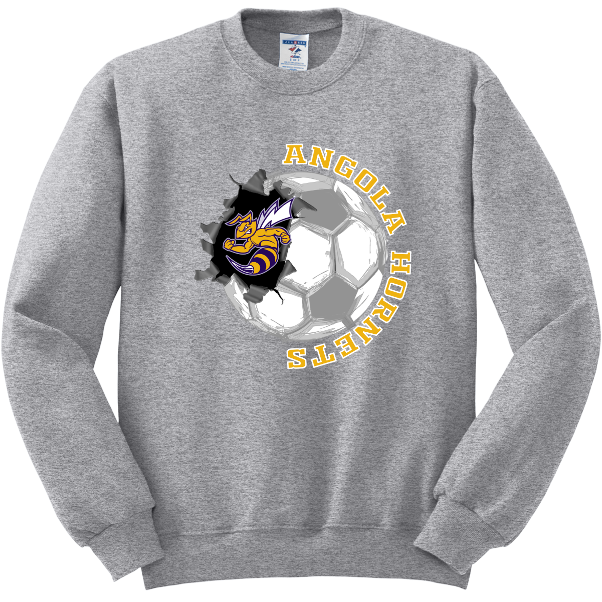 Angola Hornets Soccer Crewneck Sweatshirt 562M14