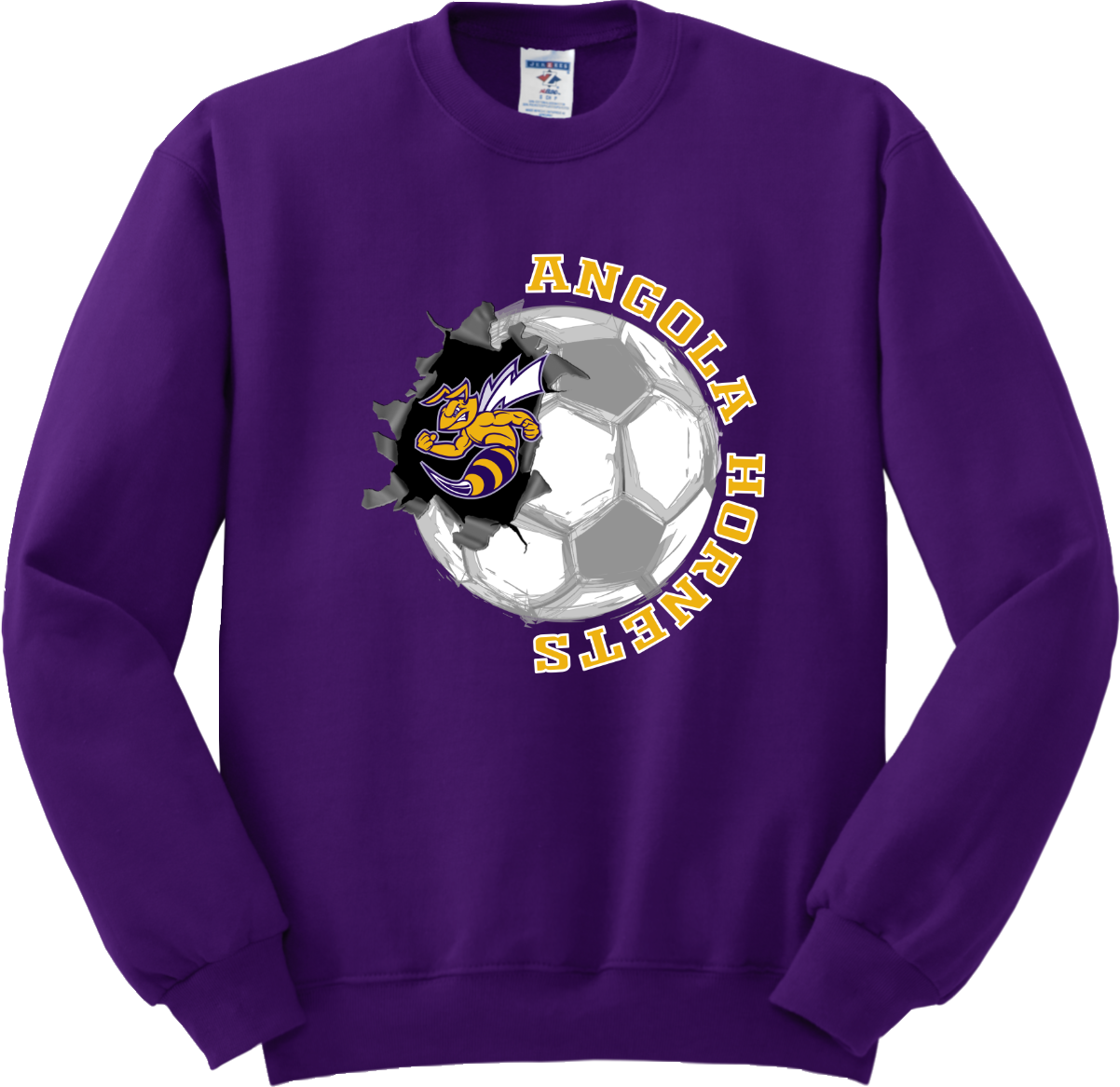 Angola Hornets Soccer Crewneck Sweatshirt 562M14