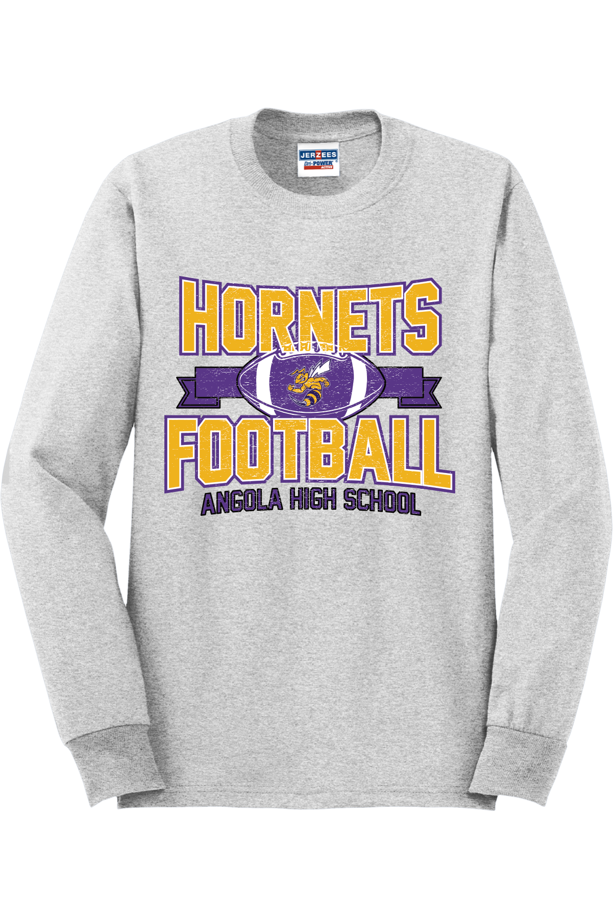 Angola Hornets Football Long Sleeve T-Shirt 29LS5