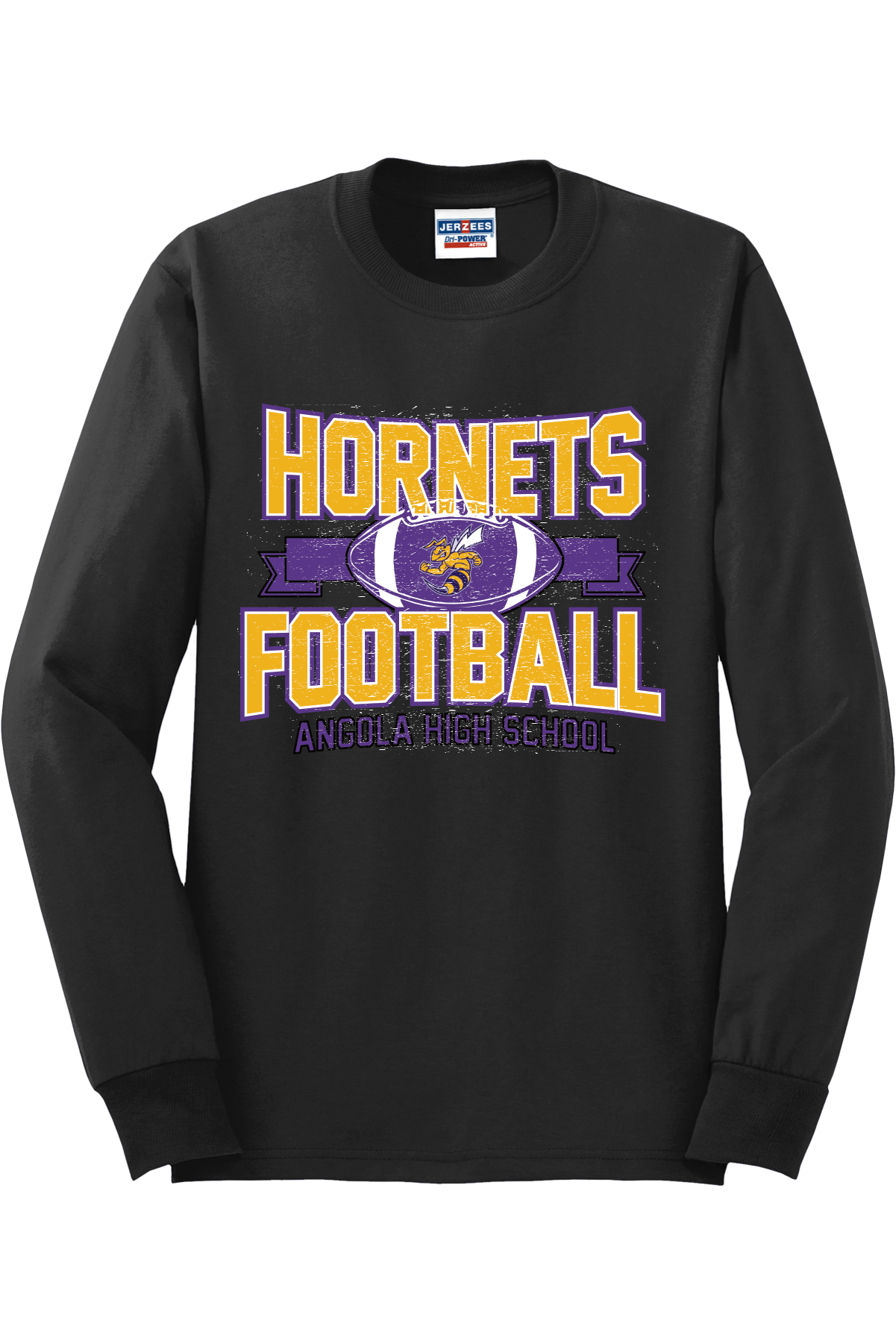 Angola Hornets Football Long Sleeve T-Shirt 29LS5