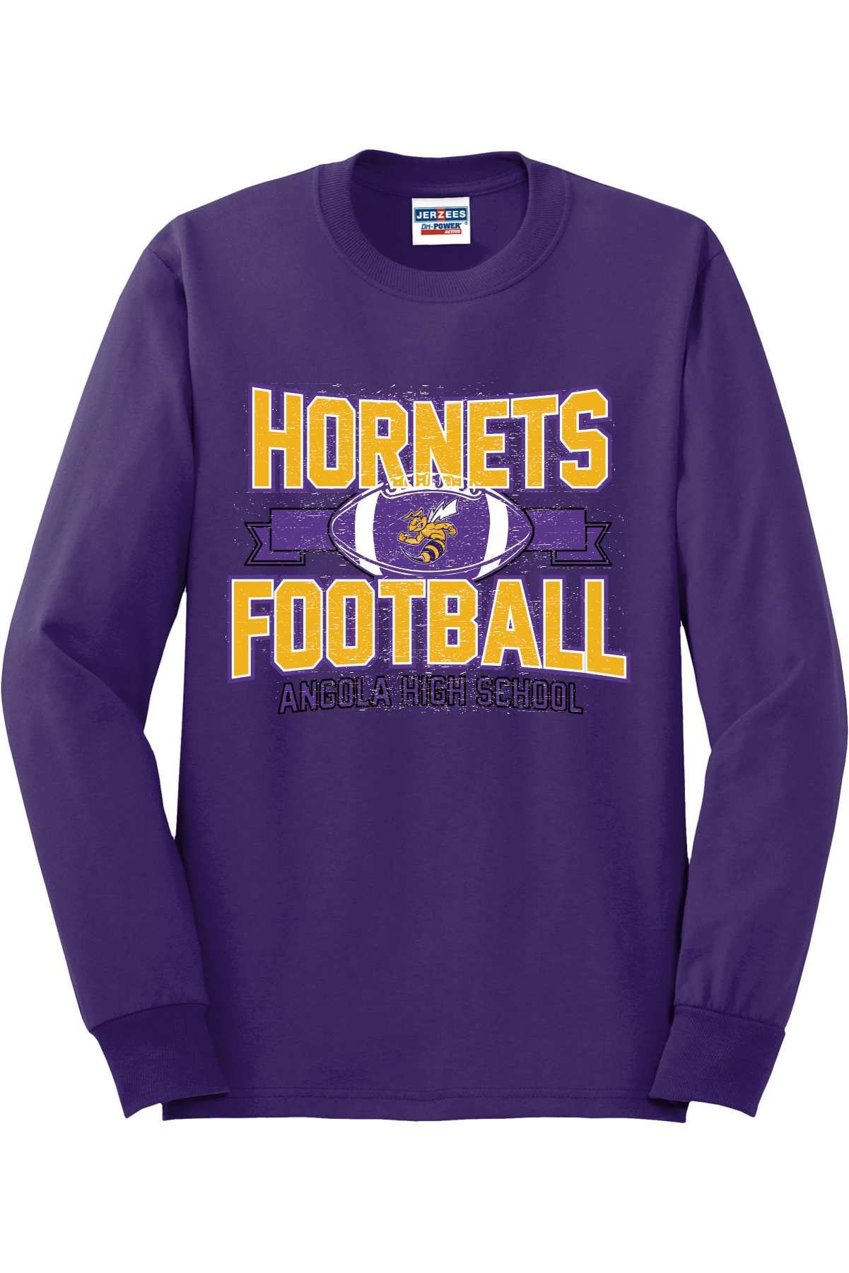 Angola Hornets Football Long Sleeve T-Shirt 29LS5