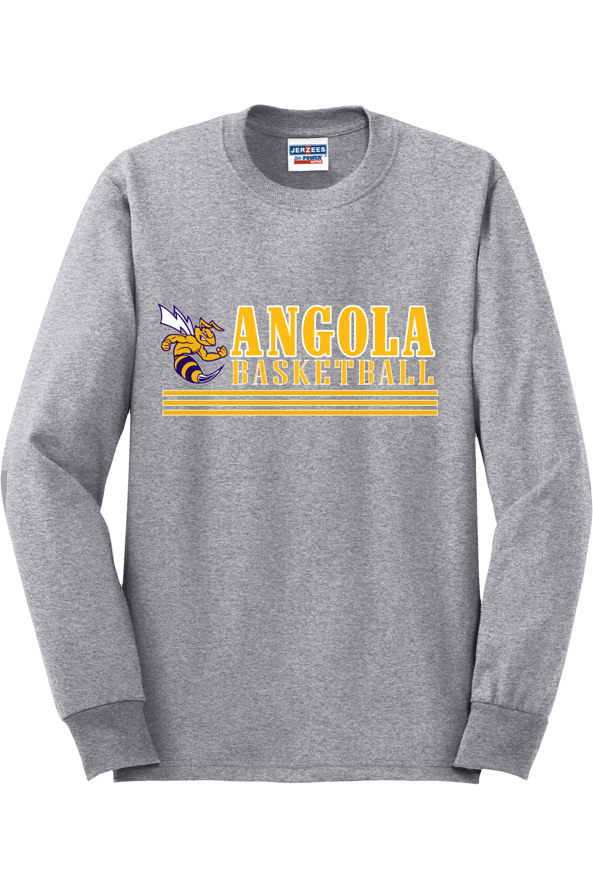 Angola Hornets Basketball Long Sleeve T-Shirt 29LS9