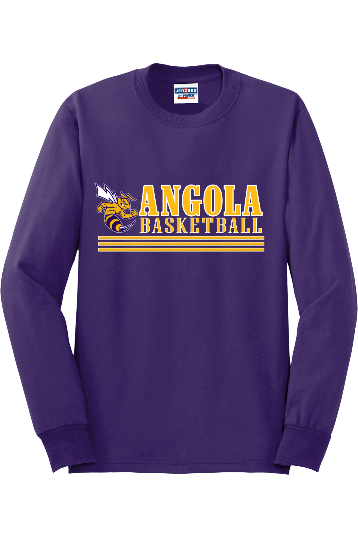 Angola Hornets Basketball Long Sleeve T-Shirt 29LS9