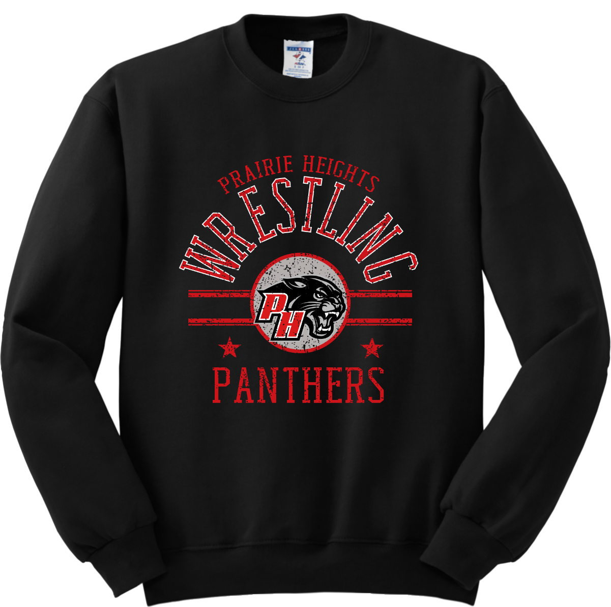 Prairie Heights Panthers Wrestling Crewneck Sweatshirt 562M46