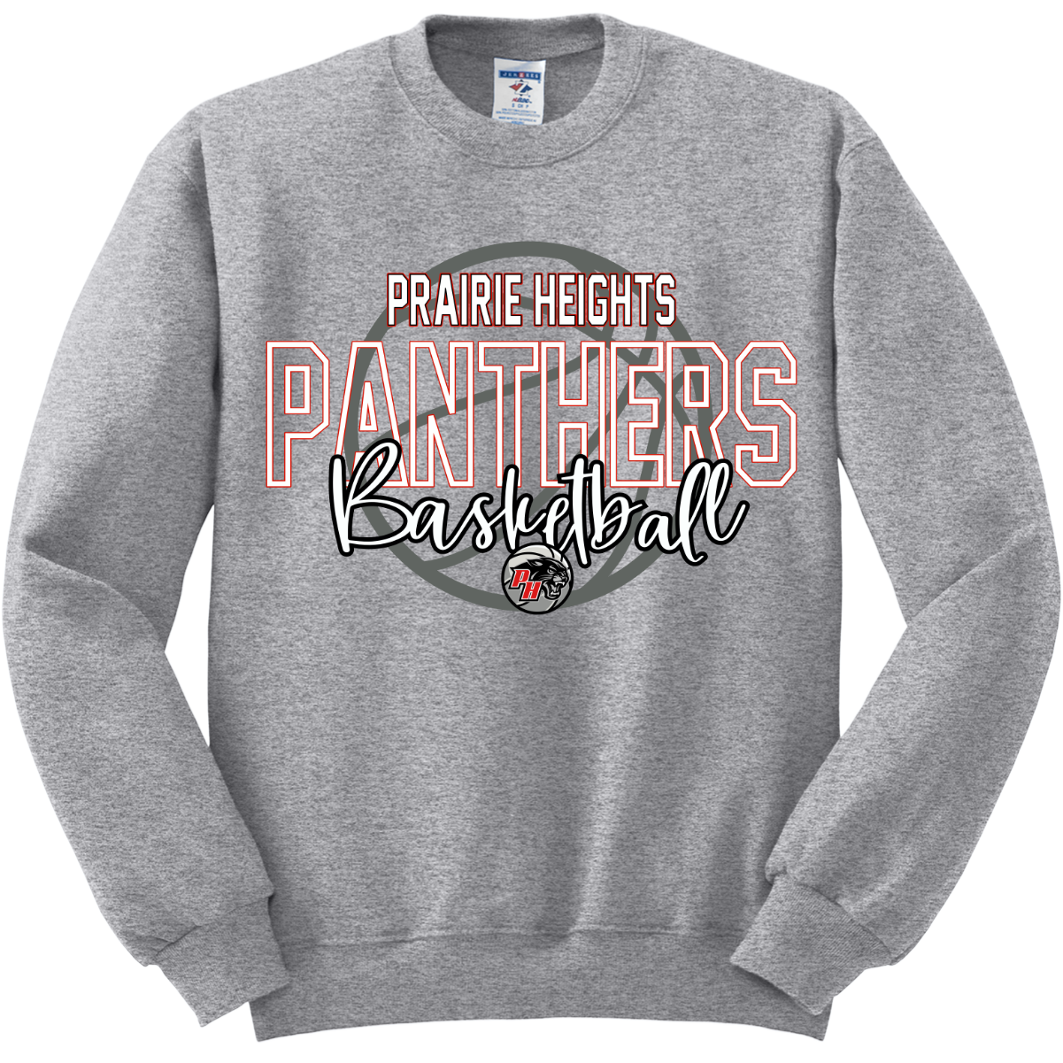 Prairie Heights Panthers Basketball Crewneck Sweatshirt 562M47
