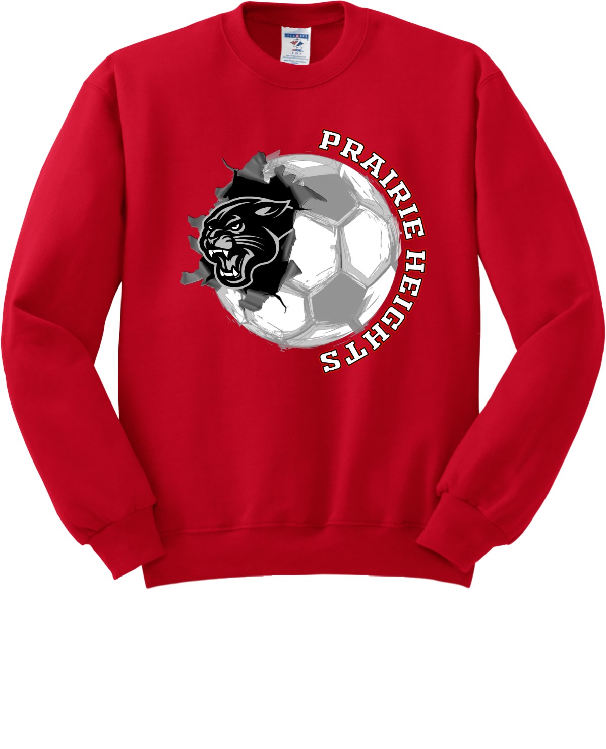 Prairie Heights Panthers Soccer Crewneck Sweatshirt 562M51