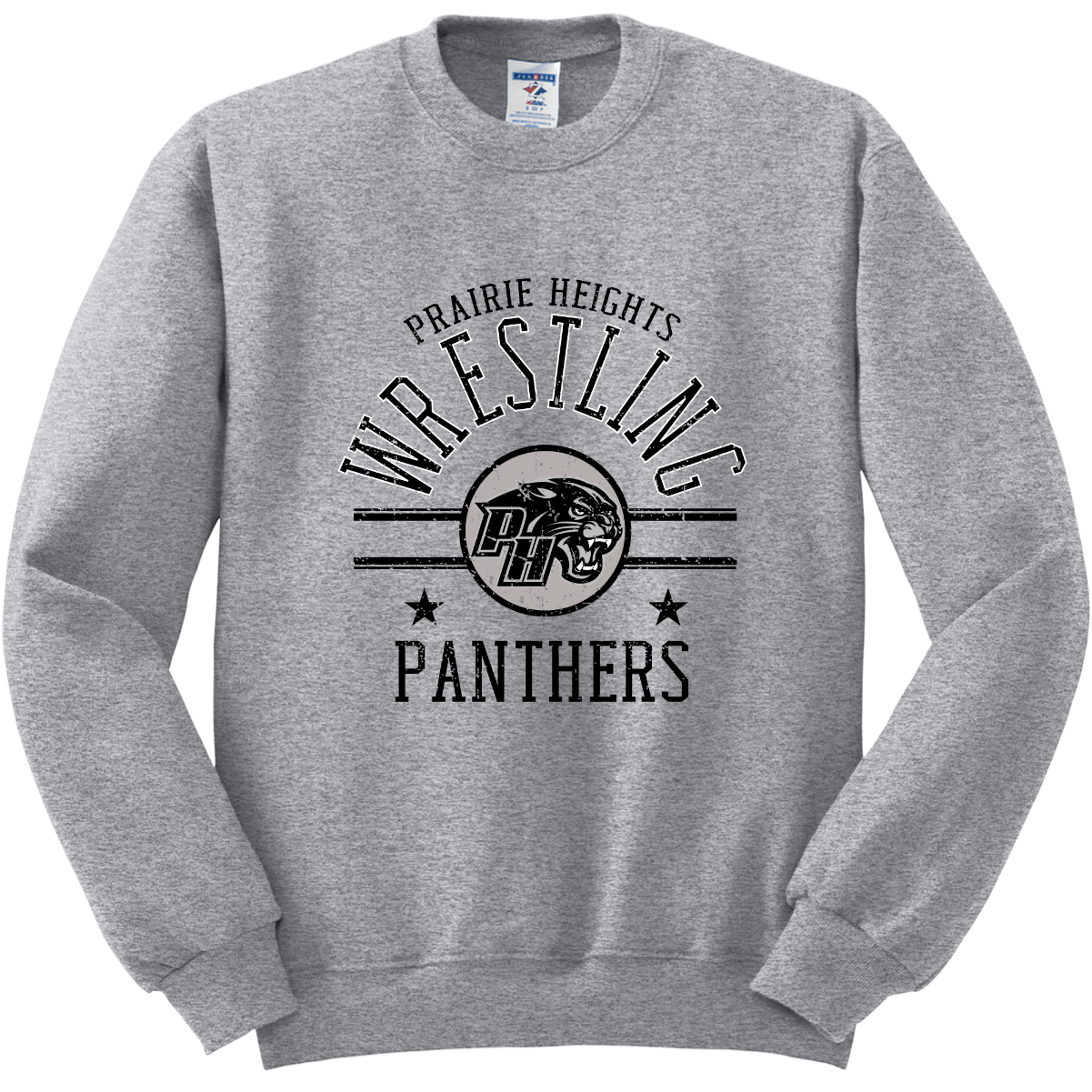 Prairie Heights Panthers Wrestling Crewneck Sweatshirt 562M46