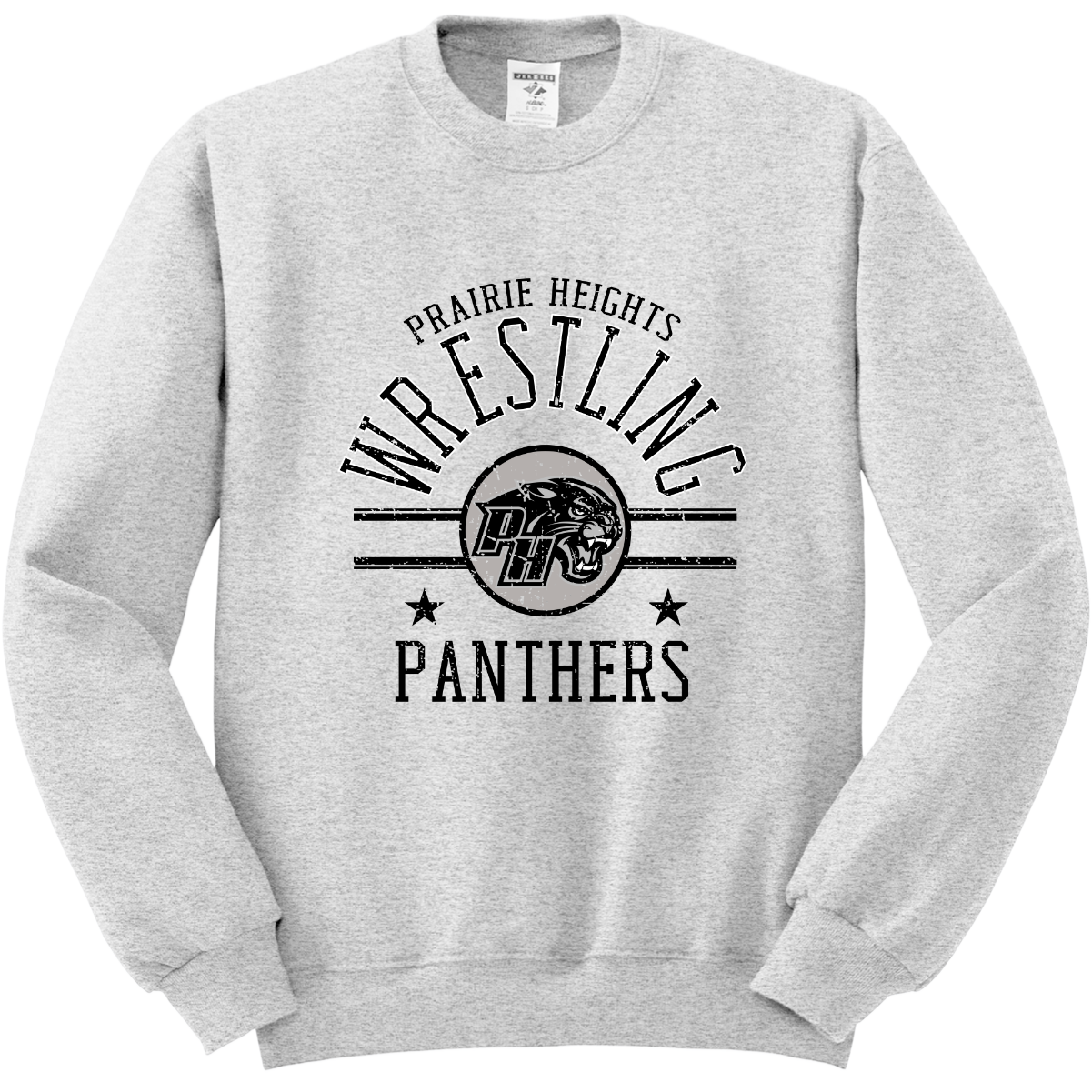 Prairie Heights Panthers Wrestling Crewneck Sweatshirt 562M46