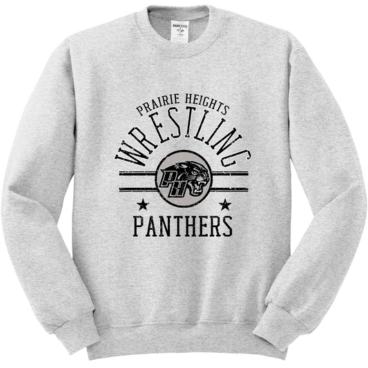 Prairie Heights Panthers Wrestling Crewneck Sweatshirt 562M46