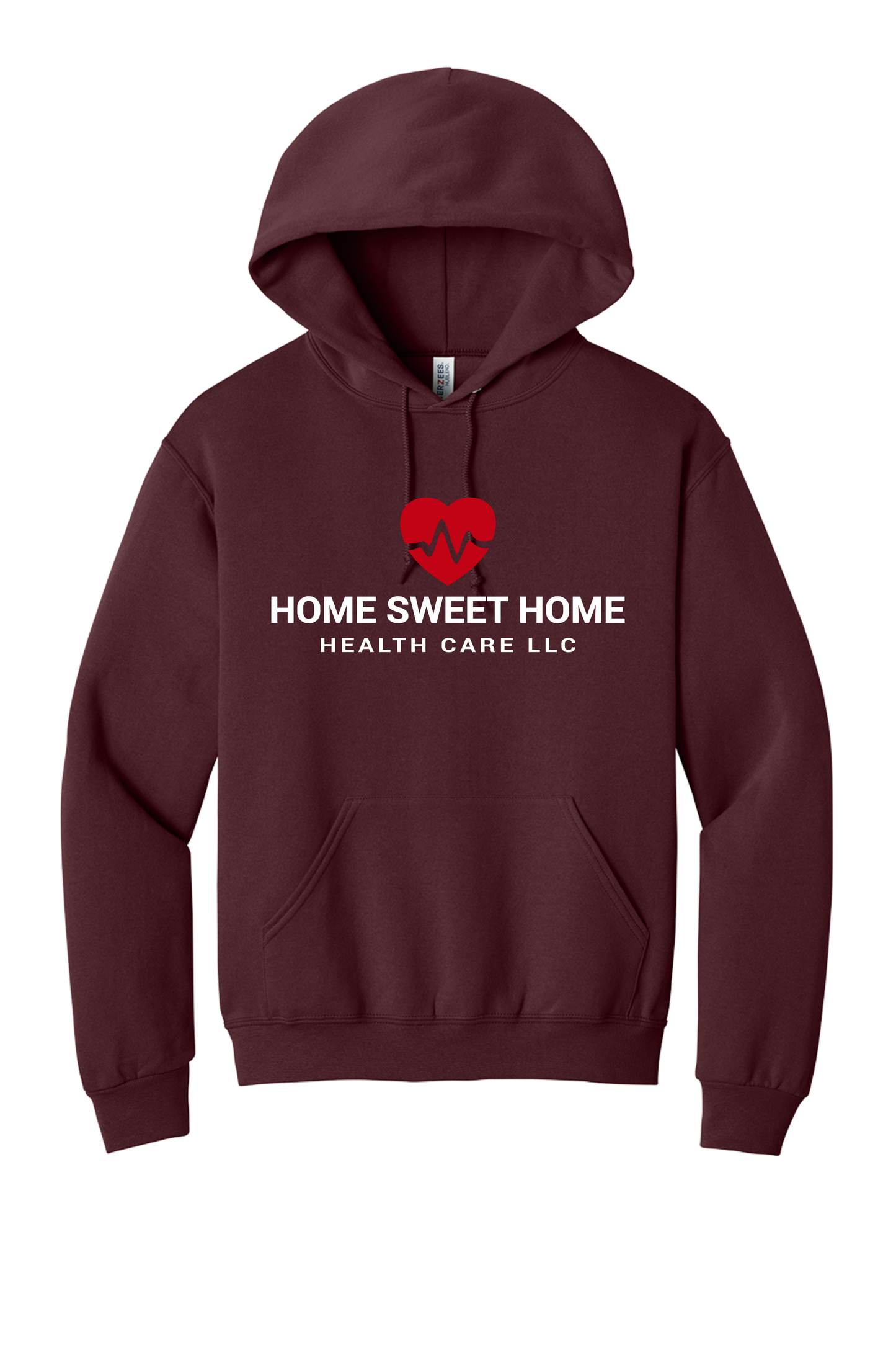 Home Sweet Home Heartbeat Hoodie Pressed Logo