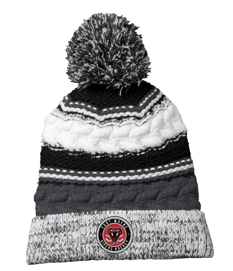 STC21 Embroidered beanie with a ball