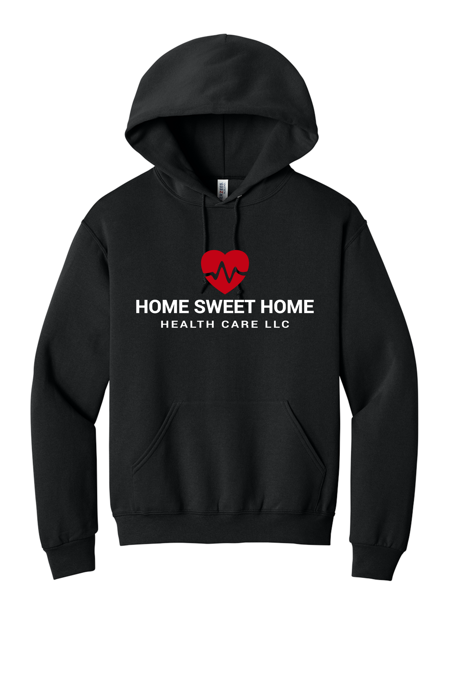 Home Sweet Home Heartbeat Hoodie Pressed Logo