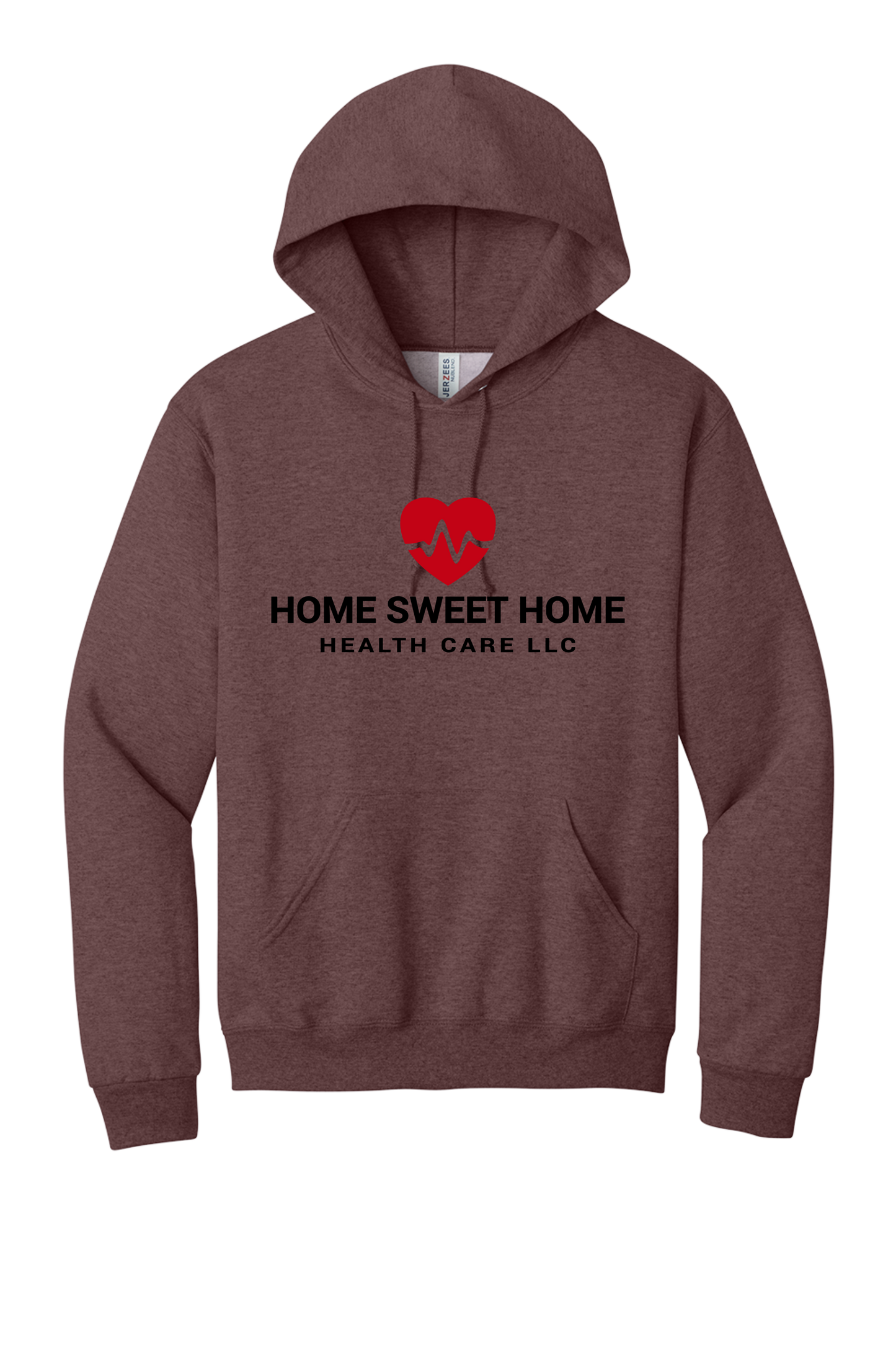 Home Sweet Home Heartbeat Hoodie Pressed Logo