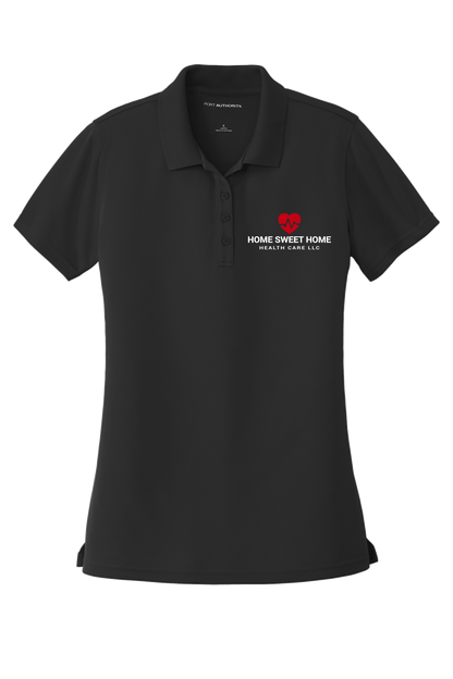Home Sweet Home heartbeat EMBROIDERED women's polo