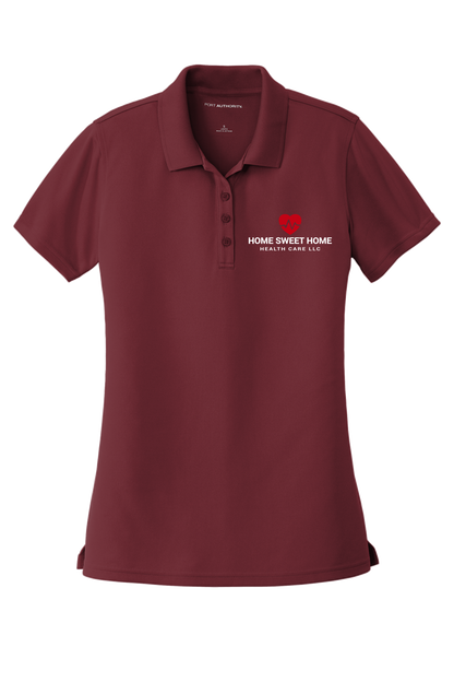 Home Sweet Home heartbeat EMBROIDERED women's polo
