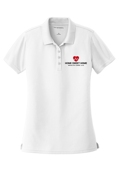 Home Sweet Home heartbeat EMBROIDERED women's polo