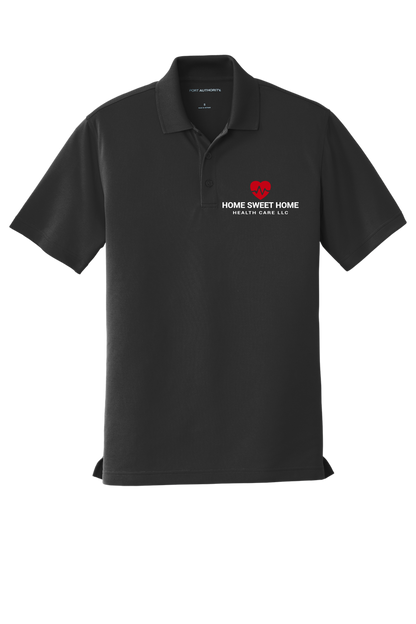 Home Sweet Home heartbeat EMBROIDERED men's polo