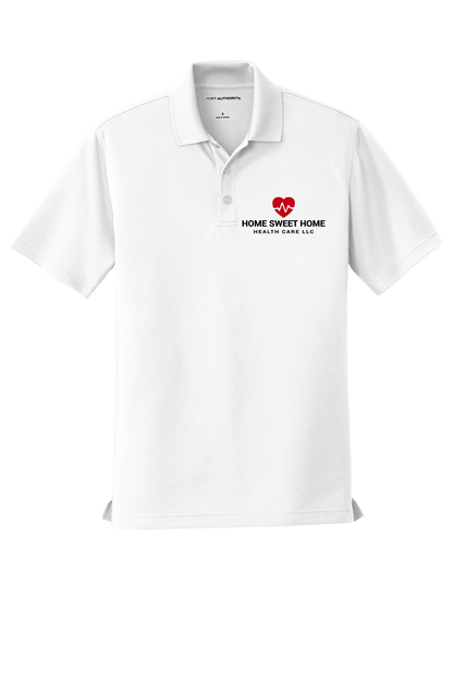 Home Sweet Home heartbeat EMBROIDERED men's polo